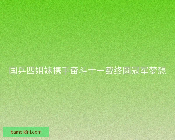 国乒四姐妹携手奋斗十一载终圆冠军梦想 国乒四姐妹携手奋斗十一载终圆冠军梦想